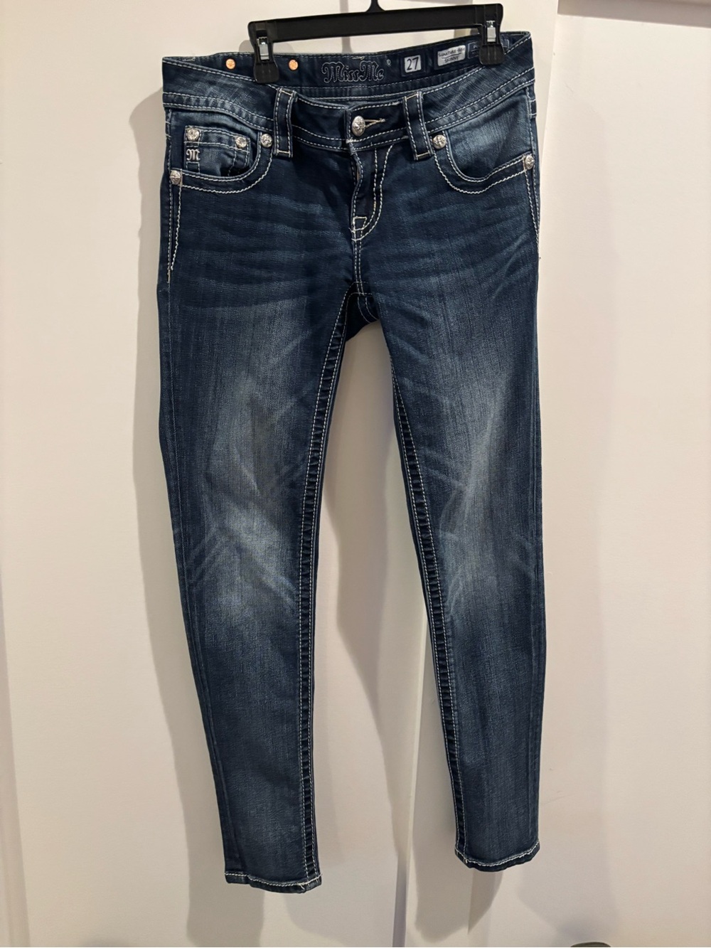 Miss Me Indigo Skinny Jeans with Fading